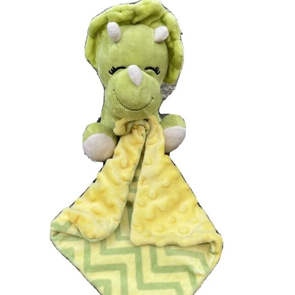 Walgreens Moon & Stars Dinosaur Minky Blanket Lovey Baby Security Blanket - Picture 1 of 6